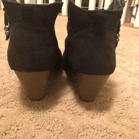 Madden girl Payge bootie boots 6.5 shoes black suede block heel - Picture 5 of 8
